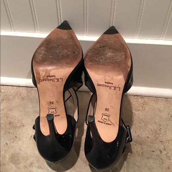 Laura Bailey for LK Bennett Patent/Canvas Pump 8.5 - Picture 9 of 13